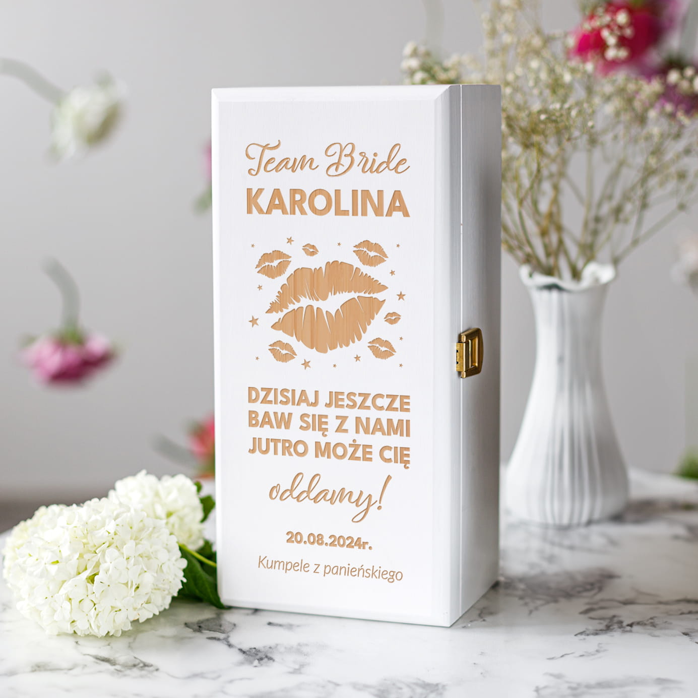 Skrzynka na Alkohol Na Wieczór Panieński - Prezent Dla Przyszłej Panny Młodej- Team Bride