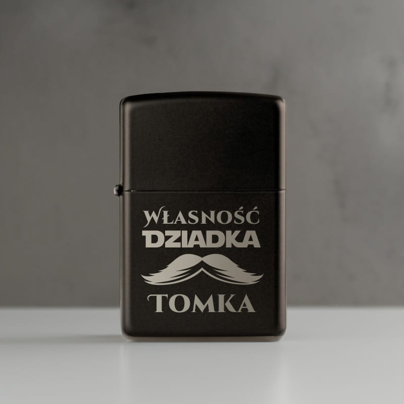 Zapalniczka Benzynowa z Grawerem dla Dziadka- Prezent na Dzień Dziadka - Własność Dziadka