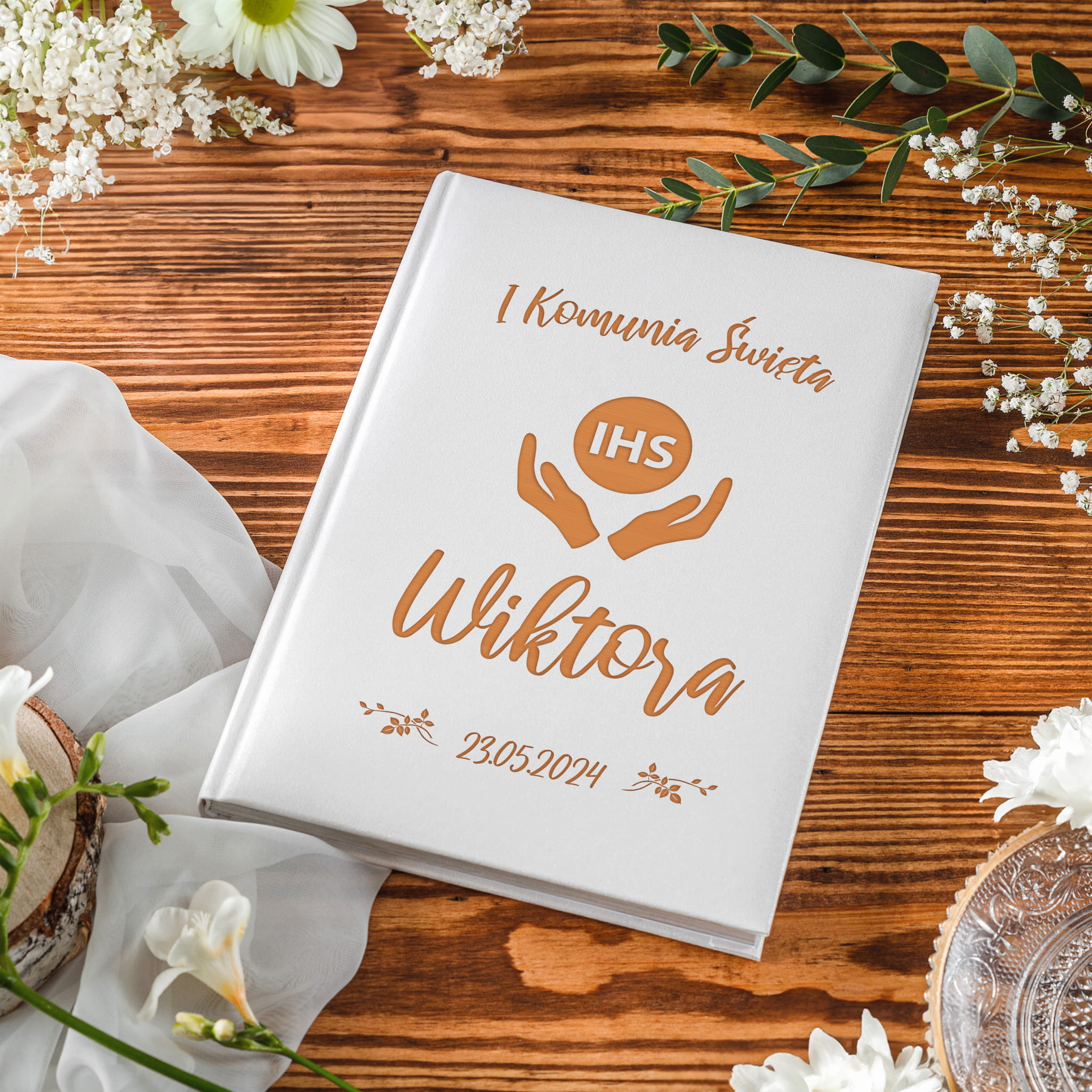 Biblia Prezent na Komunię Świętą - Pamiątka Pierwszej Komunii Świętej - Hostia