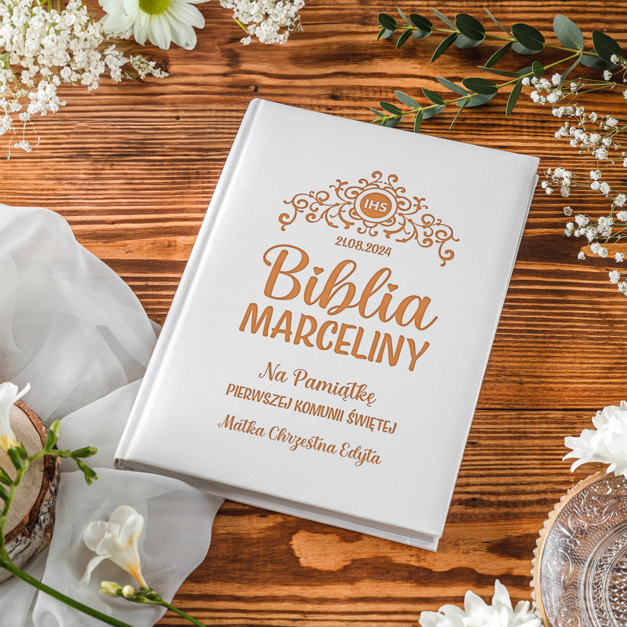 Biblia Prezent na Komunię Świętą - Pamiątka Pierwszej Komunii Świętej - Ornament