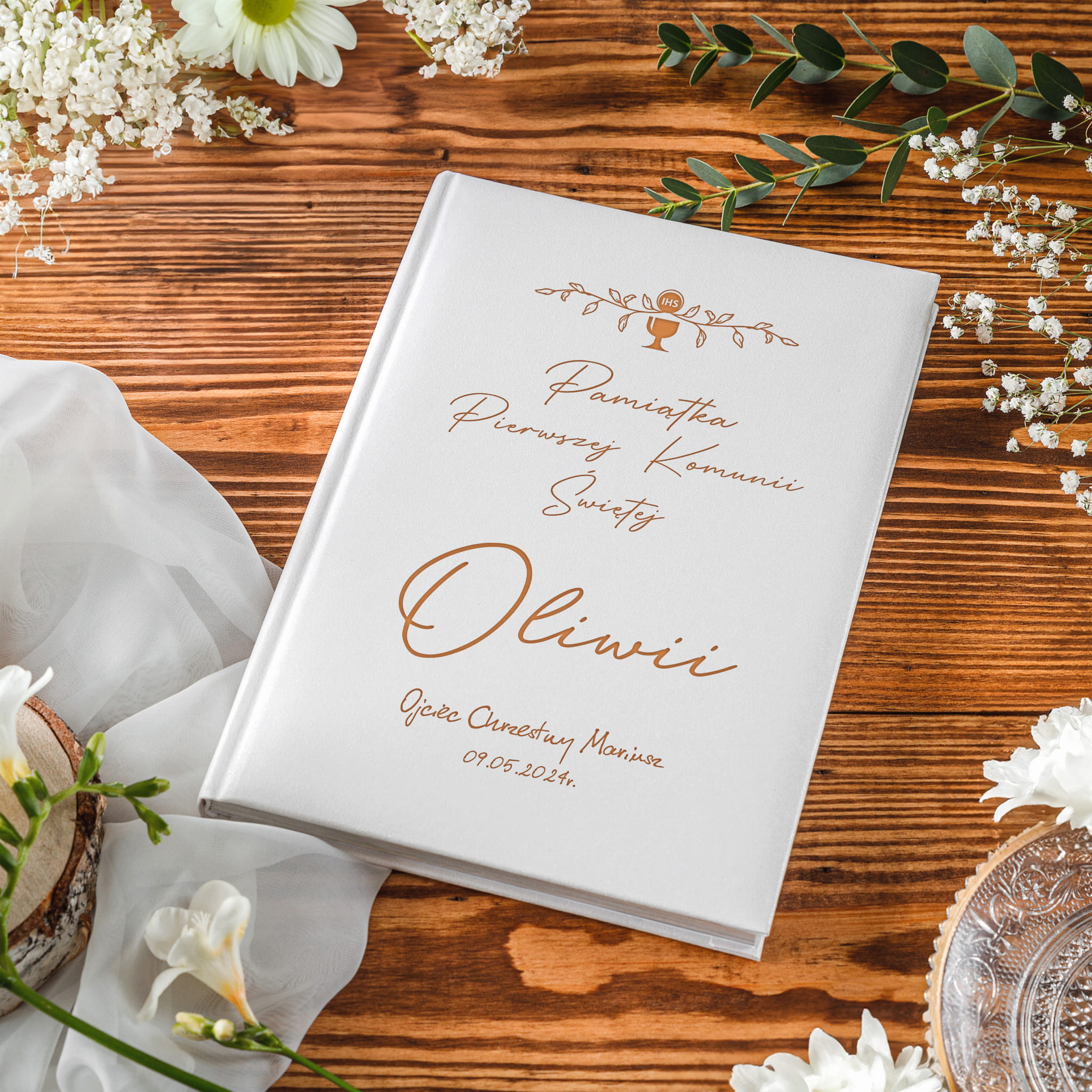 Biblia Prezent na Komunię Świętą - Pamiątka Pierwszej Komunii Świętej - Listki