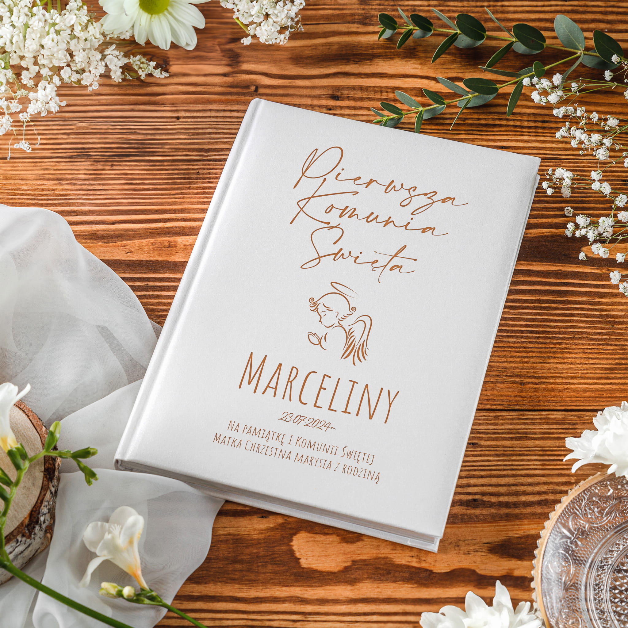 Biblia Prezent na Komunię Świętą - Pamiątka Pierwszej Komunii Świętej - Anioł