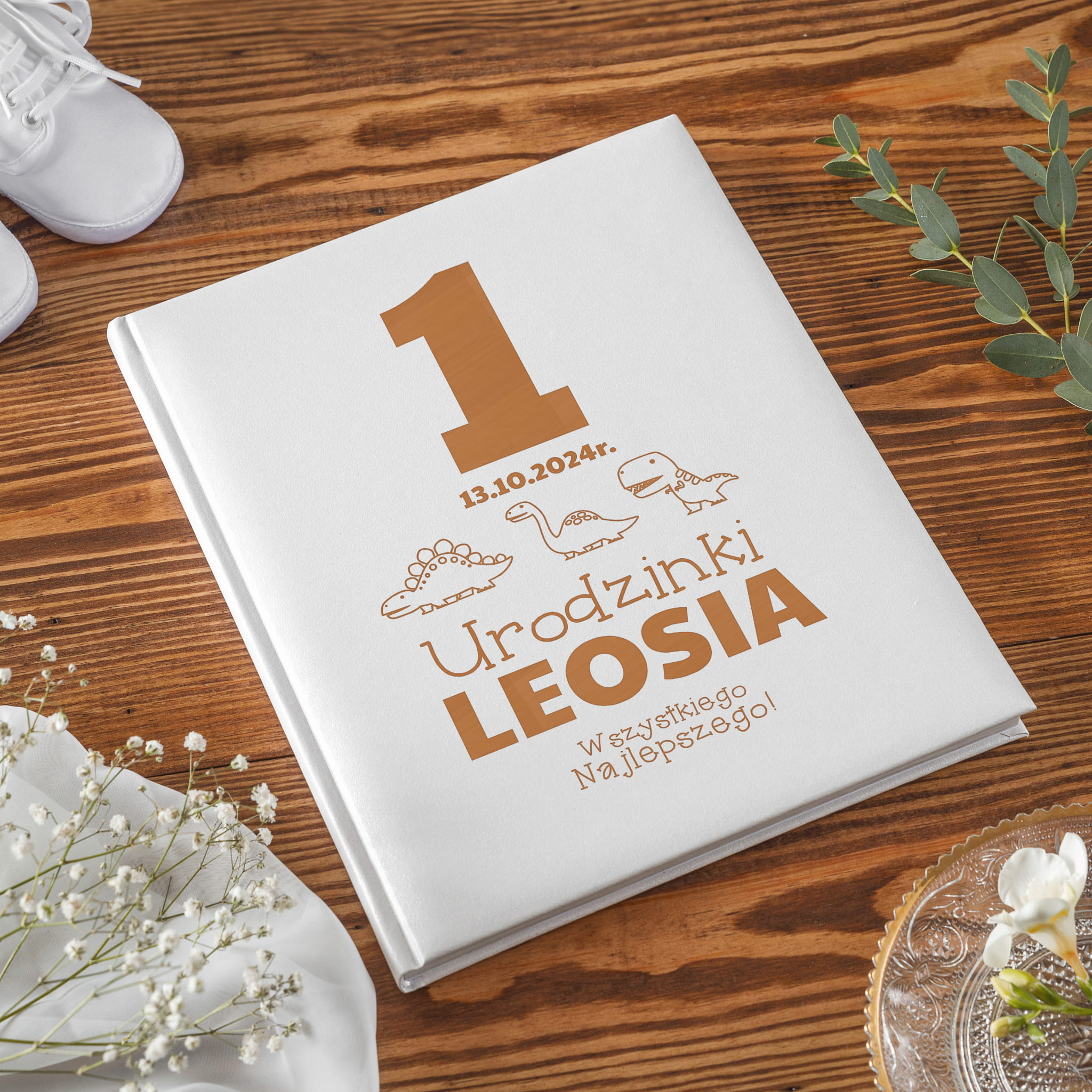 Baśnie Prezent na Urodziny - Pamiątka Na Roczek Książka Dla Dziecka - Pierwsza Książeczka - Dinozaury