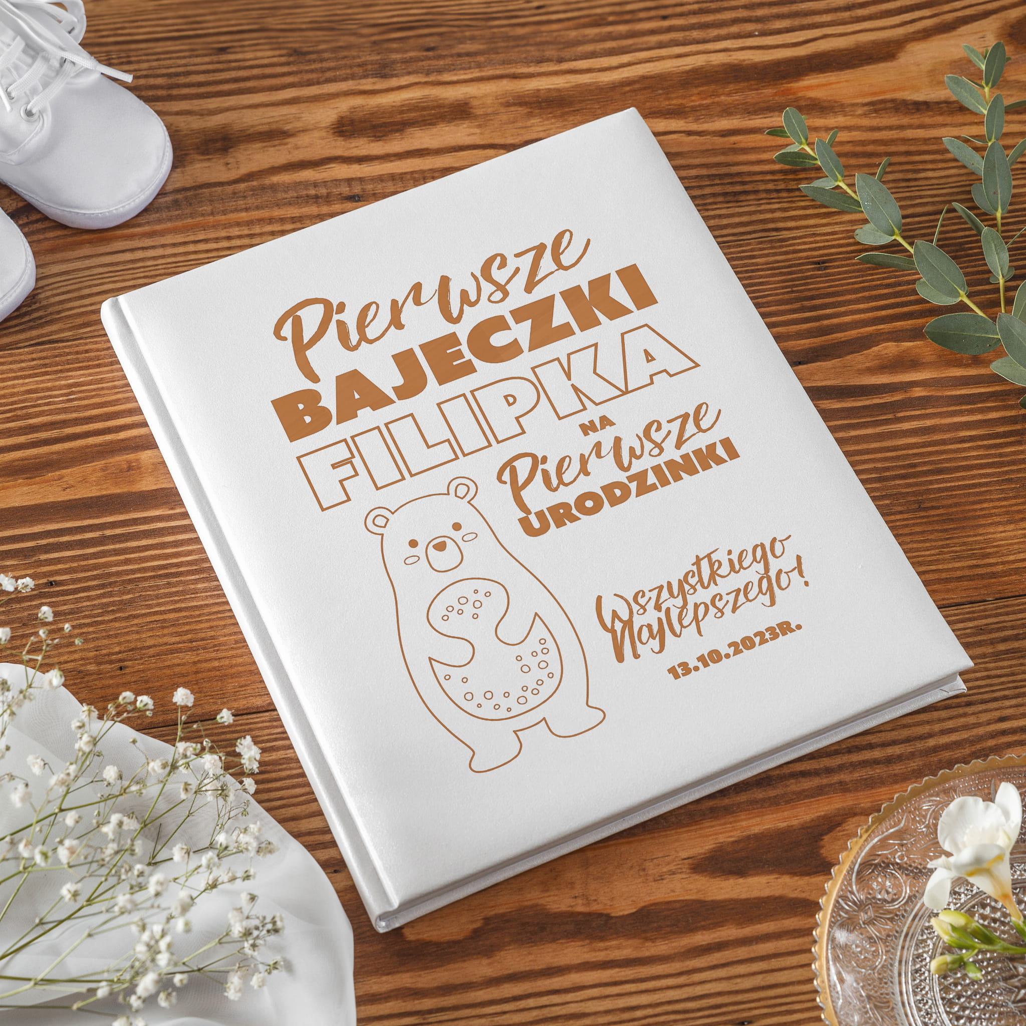 Baśnie Prezent na Urodziny - Pamiątka Na Roczek Książka Dla Dziecka - Pierwsza Książeczka - Miś