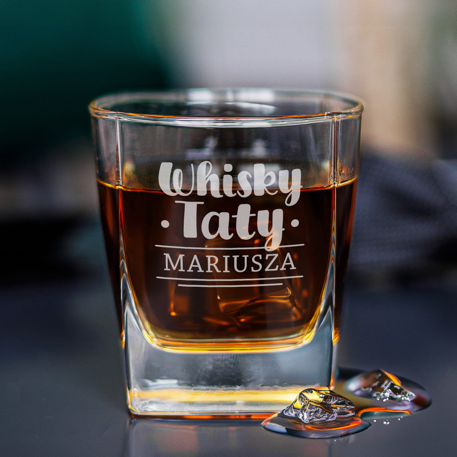 Szklanka Do Whisky z Grawerem dla Taty - Prezent na Dzień Ojca z Imieniem - Whisky Taty