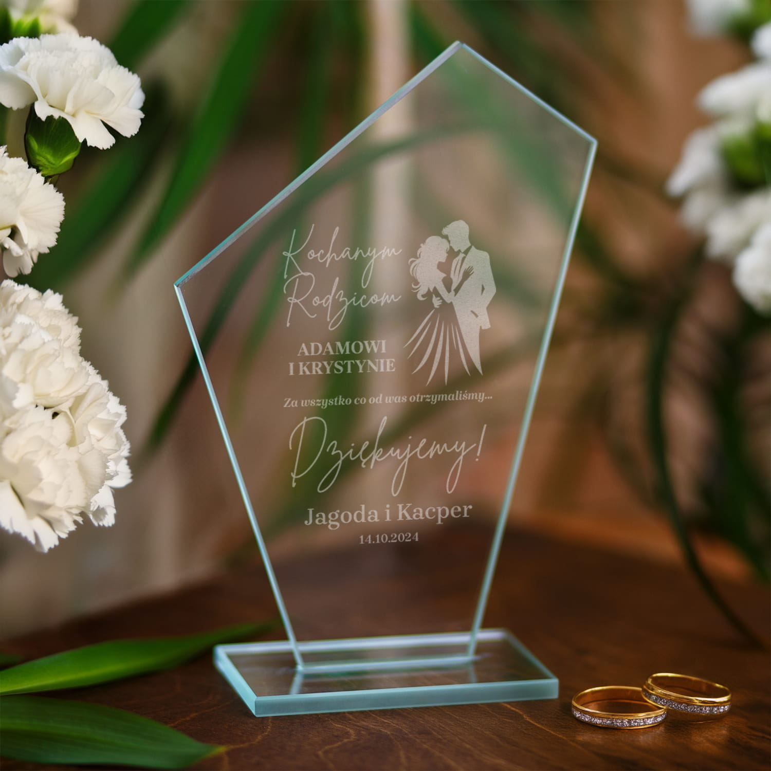 Statuetka Podziękowanie dla Rodziców - Podziękowanie dla Rodziców na Ślub - Kochanym Rodzicom