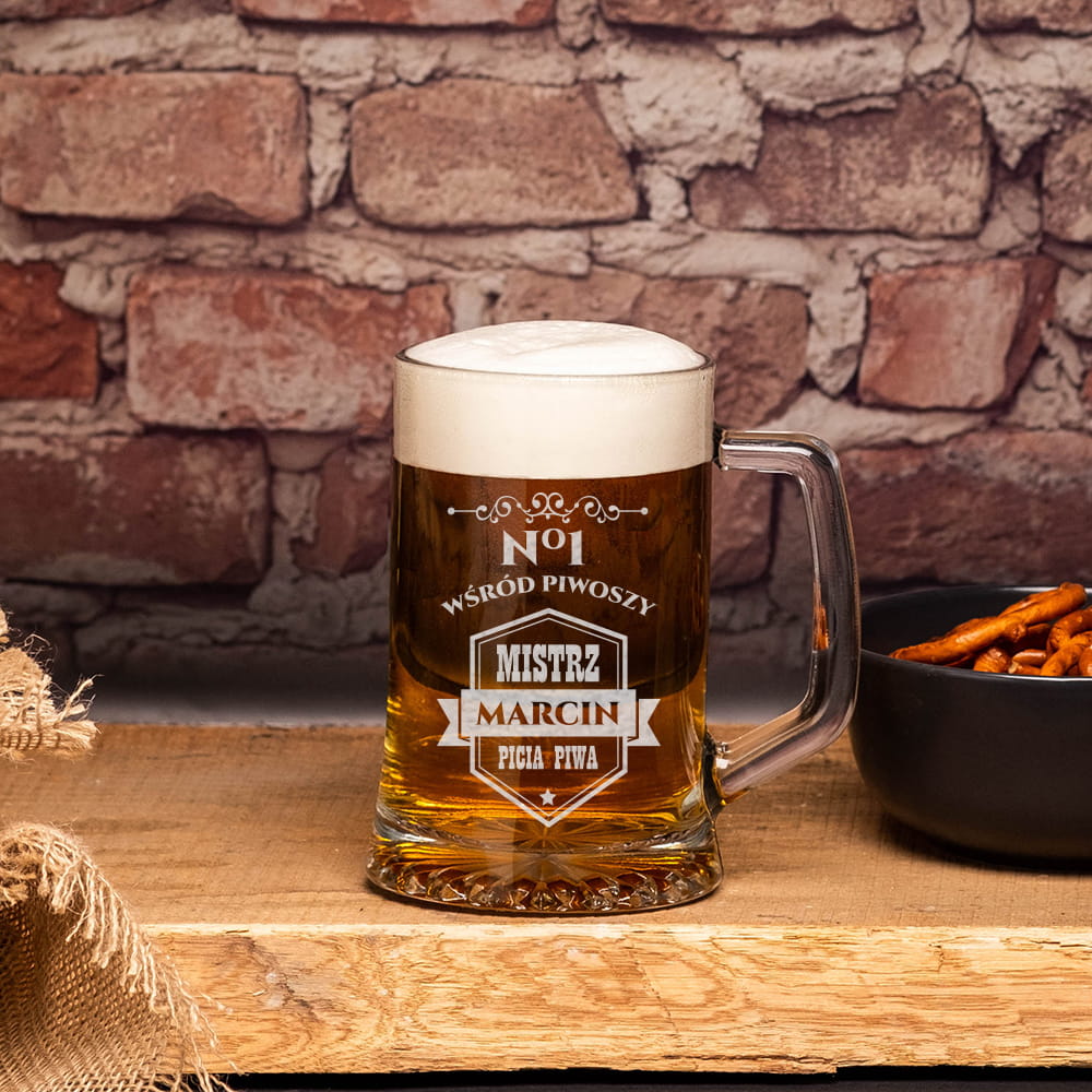 Kufel do piwa z grawerem