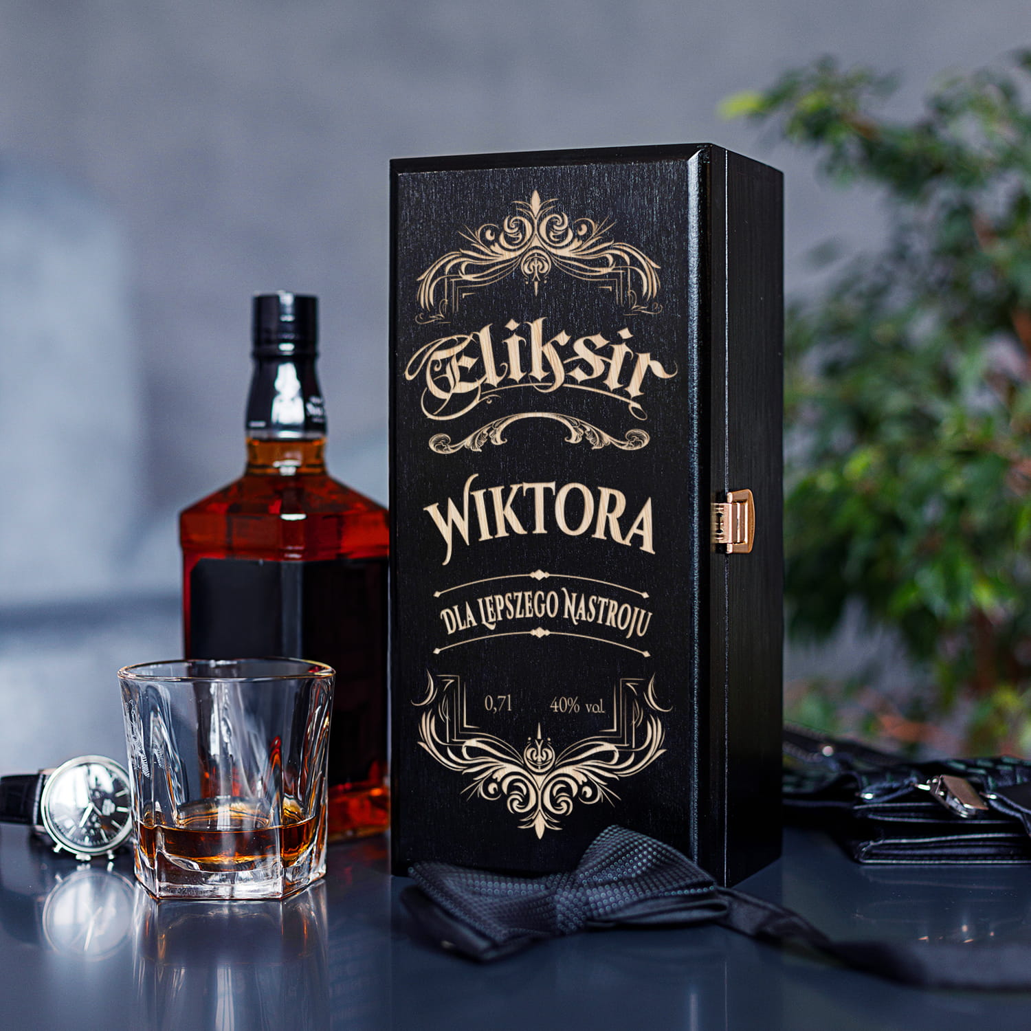 Skrzynka na Alkohol z Grawerem - Prezent dla Psychologa
