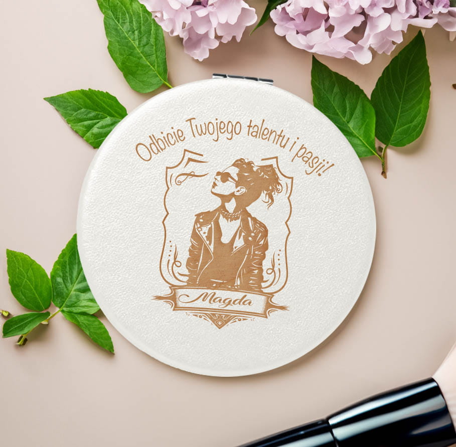 Lusterko z Grawerem - Prezent dla Barberki - Lusterko z Imieniem dla Barberki