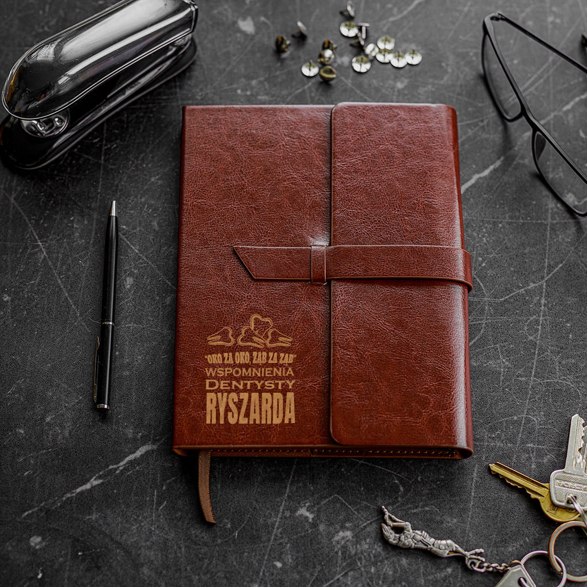 Notes dla Dentysty z Grawerem - Prezent dla Dentysty z Imieniem - Oko za Oko, Ząb za Ząb