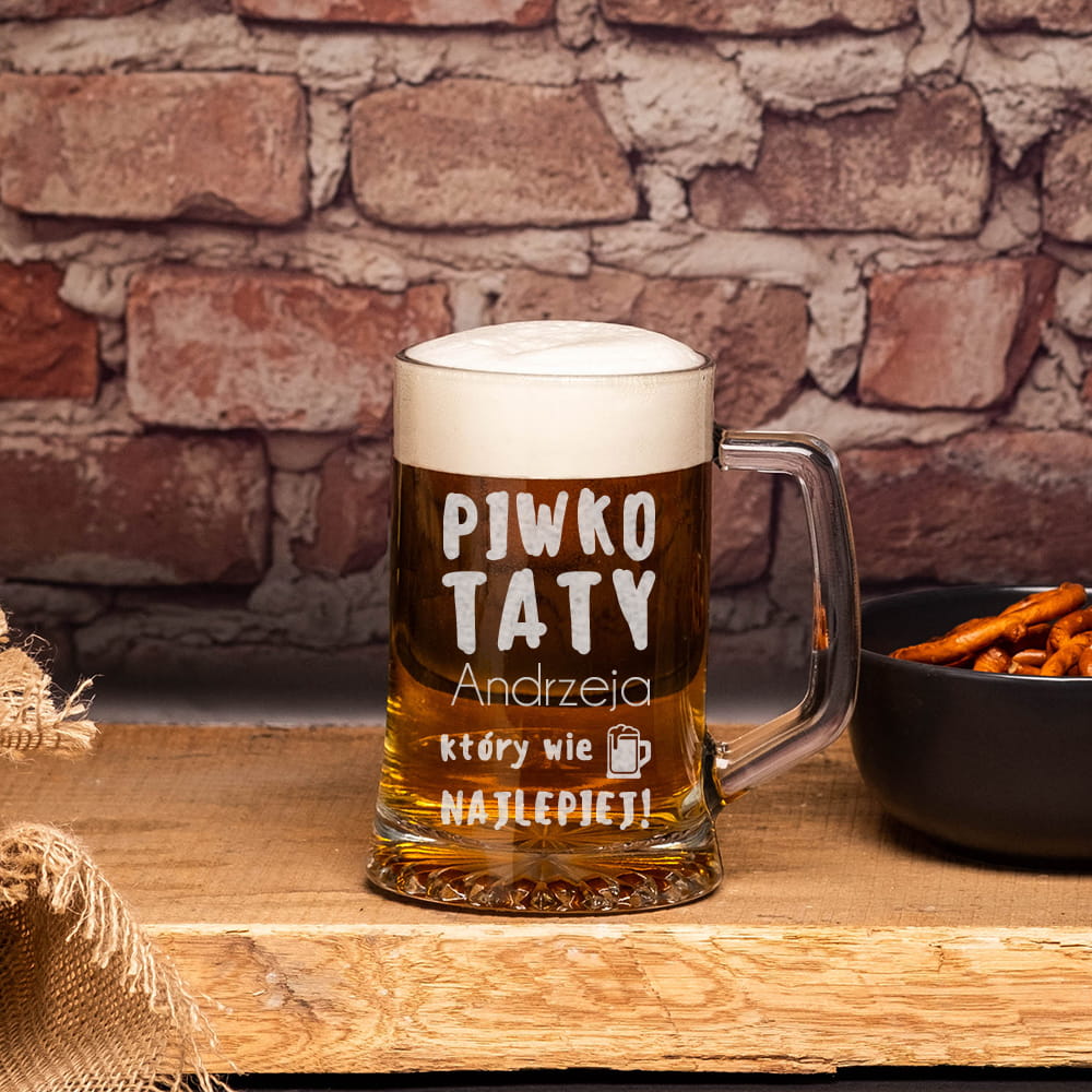 Kufel do piwa z grawerem