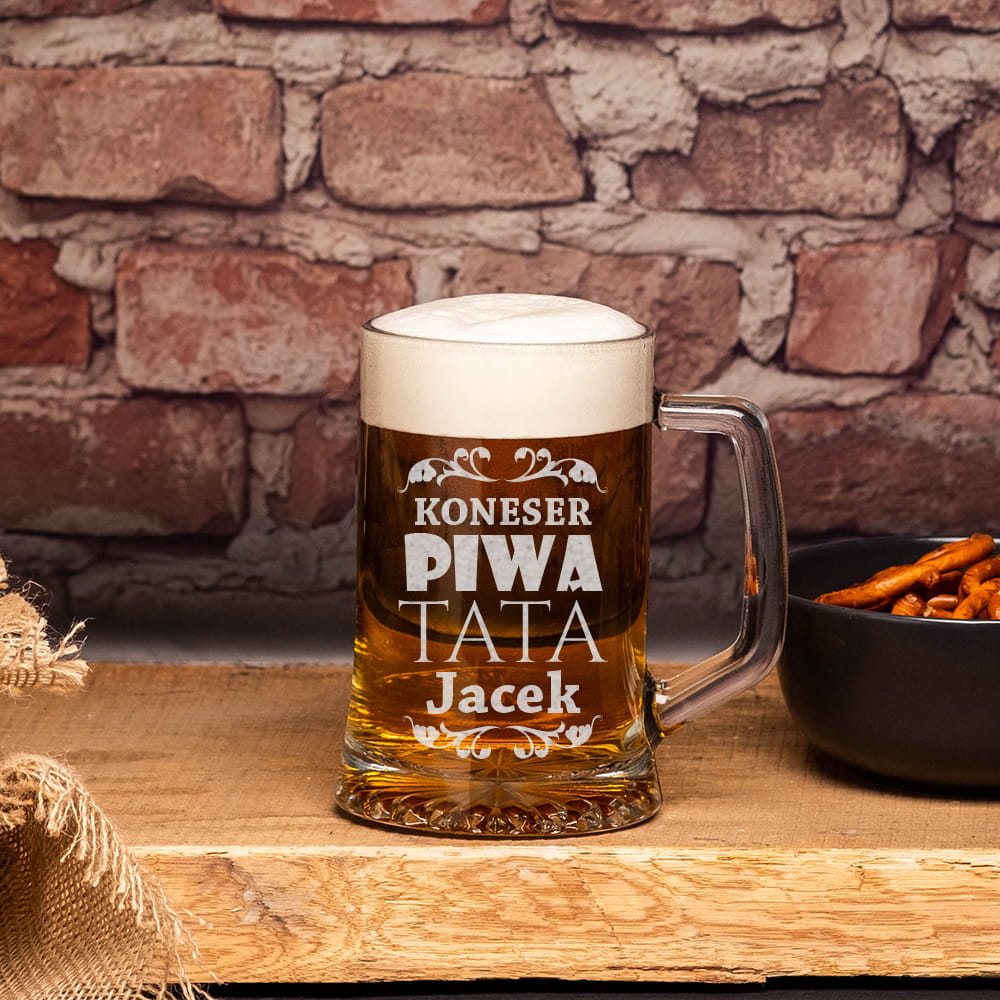 Kufel do piwa z grawerem