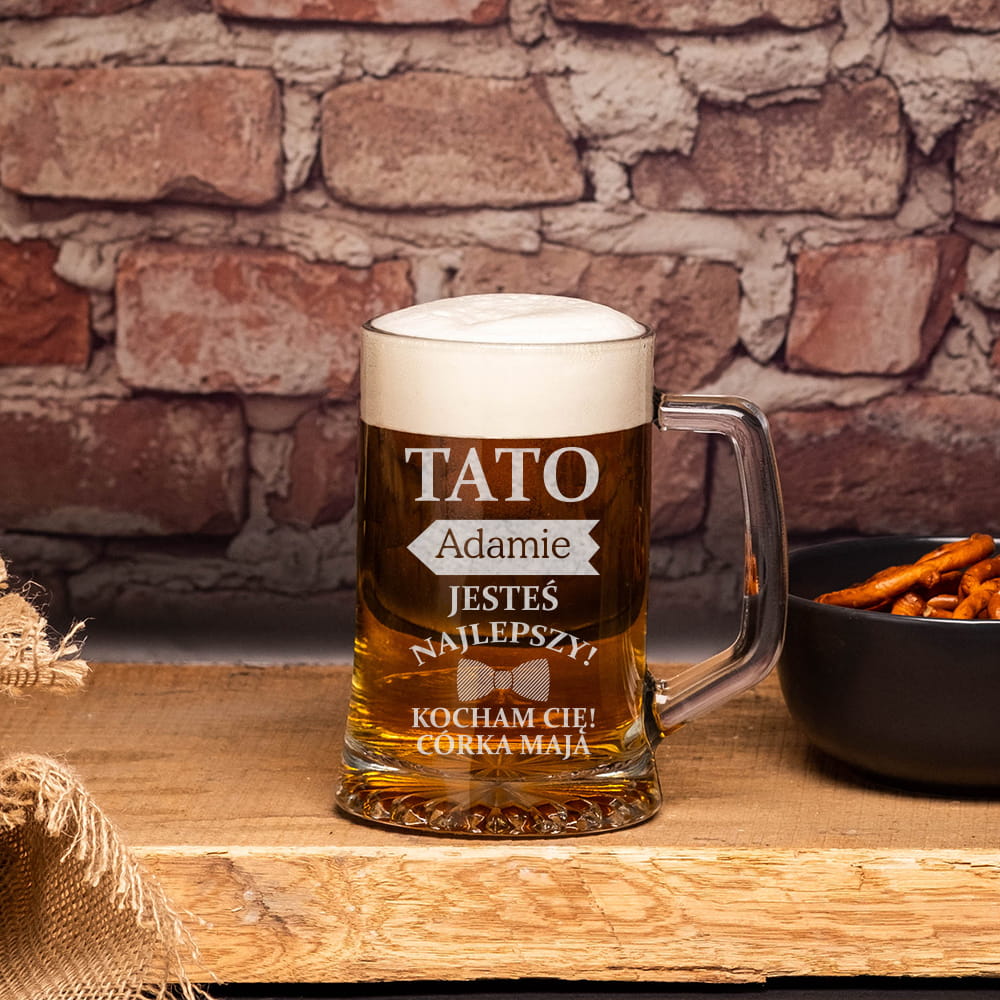 Kufel do piwa z grawerem