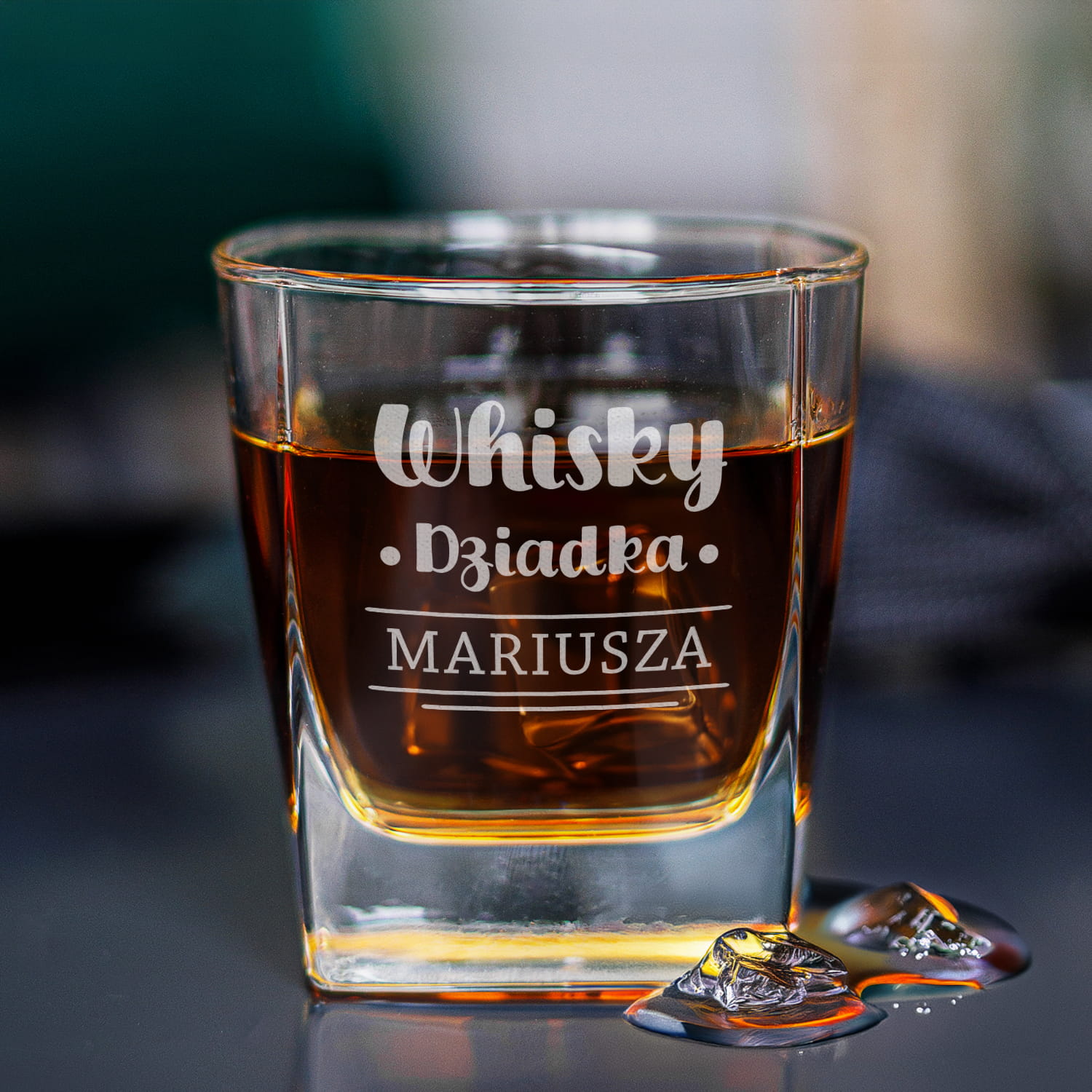 Szklanka Do Whisky z Grawerem dla Dziadka - Prezent na Dzień Dziadka z Imieniem - Whisky Dziadka