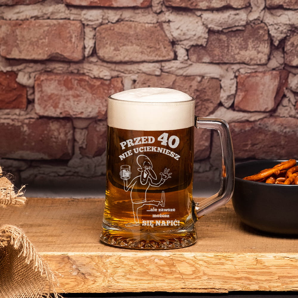 Kufel do piwa z grawerem