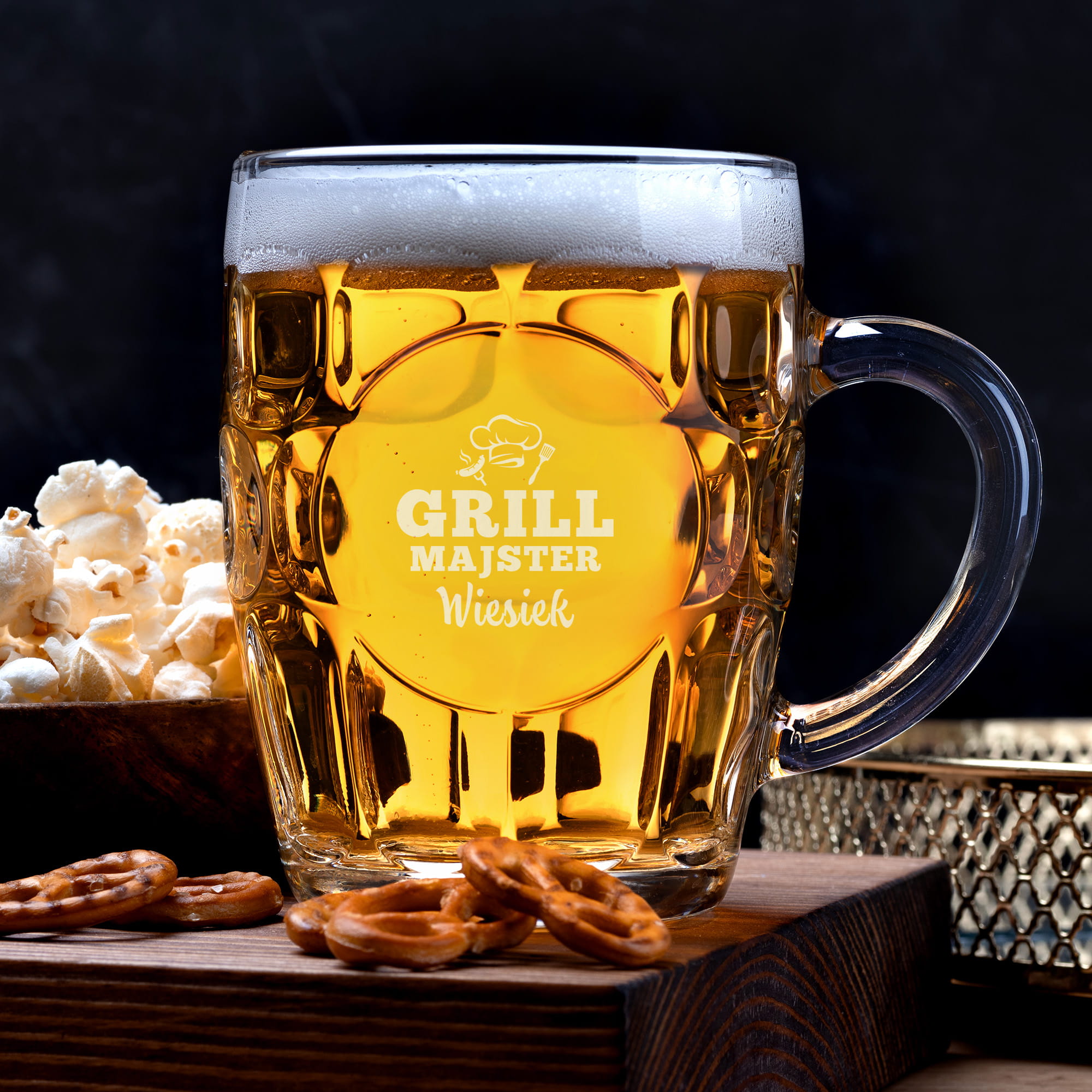 Kufel z Grawerem Do Piwa - Prezent z Imieniem na Urodziny - Grill Majster