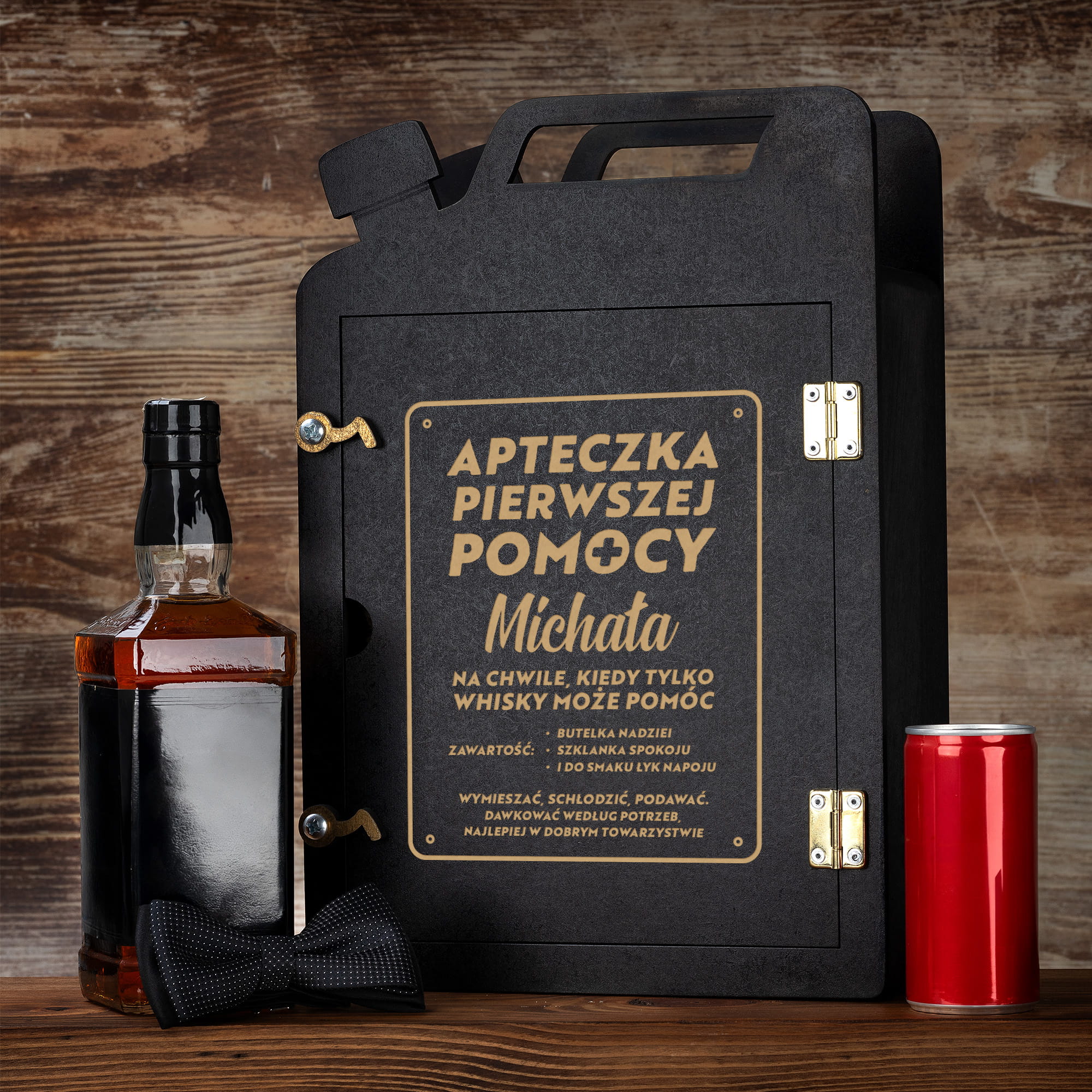 Barek Kanister na Alkohol + Szklanka z Grawerem dla Faceta - Prezent na Dzień Chłopaka - Dla Wspaniałego Chłopaka