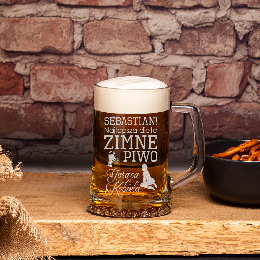 Kufel do piwa z grawerem