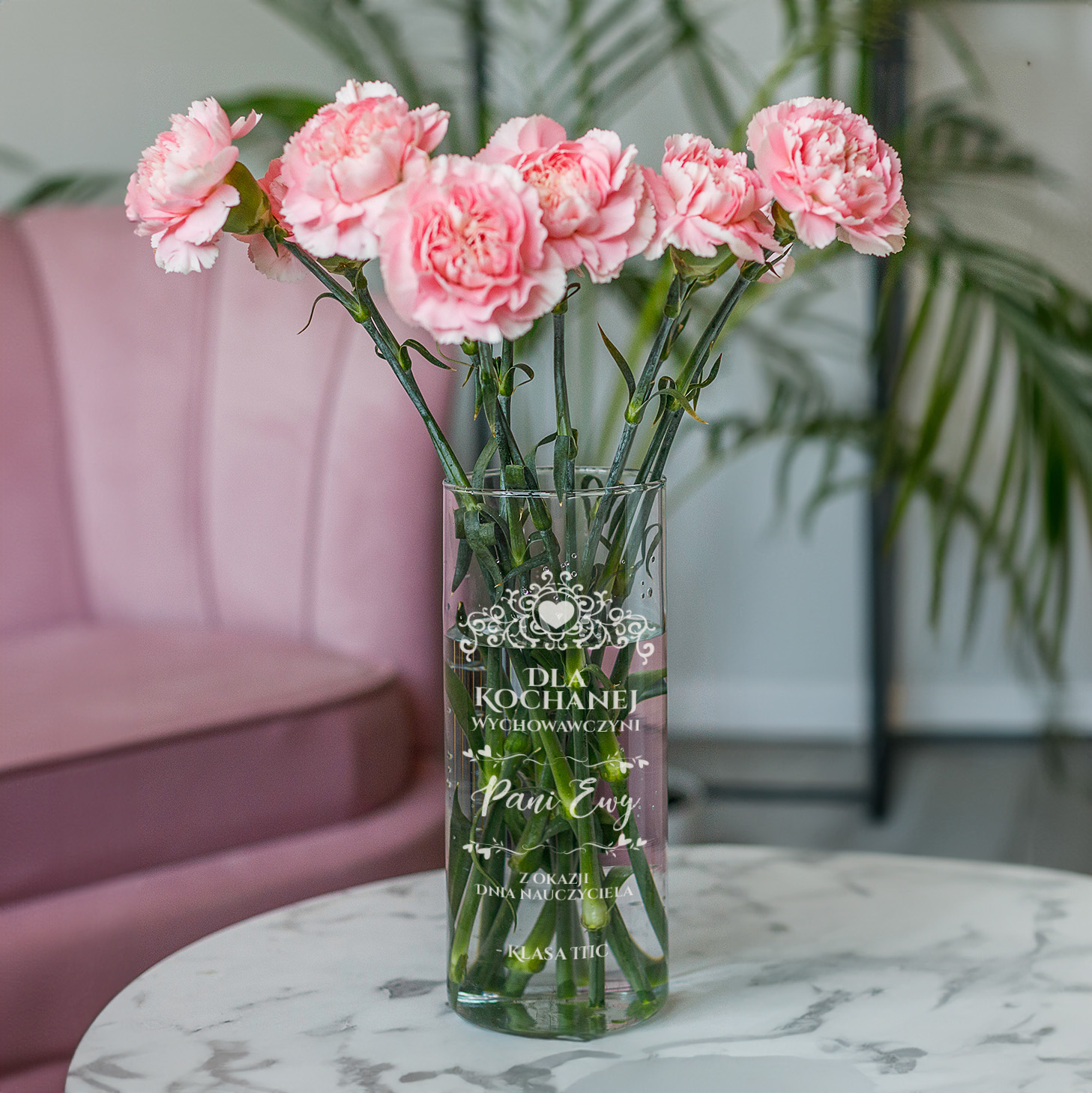 Wazon z Grawerem -  Wazon na  Kwiaty - Prezent na Dzień Nauczyciela -  Dla Pani Wychowawczyni