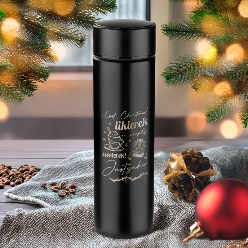 Kubek Termiczny LED z Grawerem na Święta - Prezent Na Święta - Last Christmas