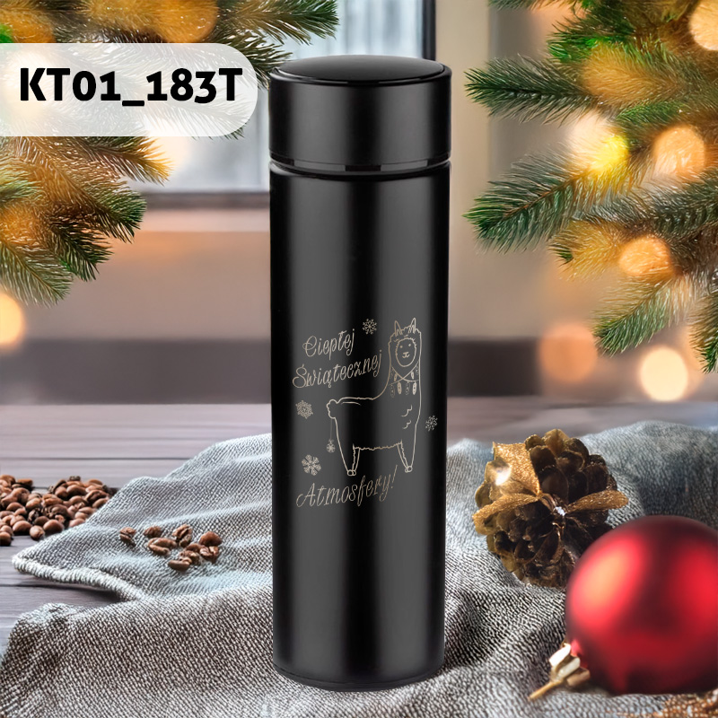 Kubek Termiczny LED z Grawerem na Święta - Prezent Na Święta - Ciepłej Atmosfery