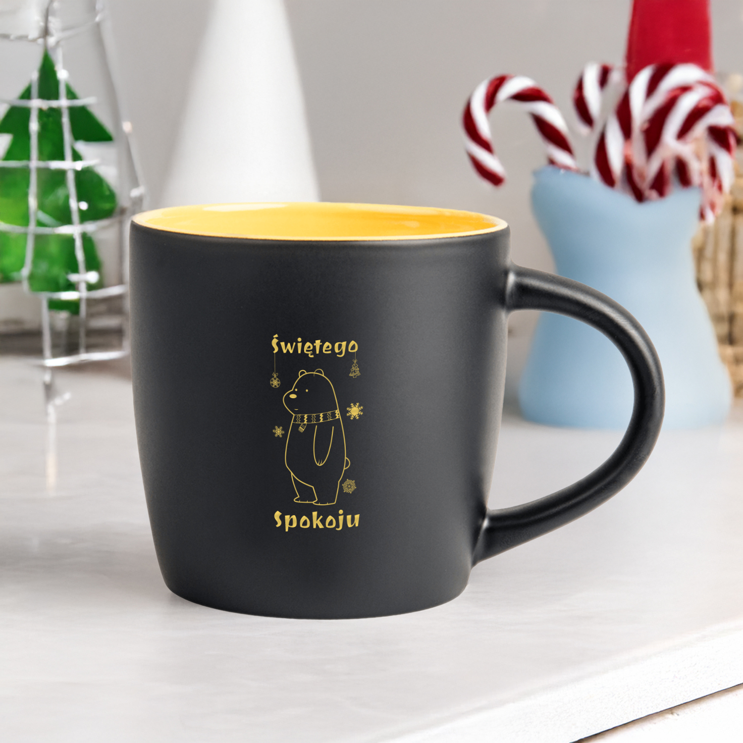 Kubek z Imieniem Na Święta - Kubek Prezent Na Mikołaja - Świętego Spokoju