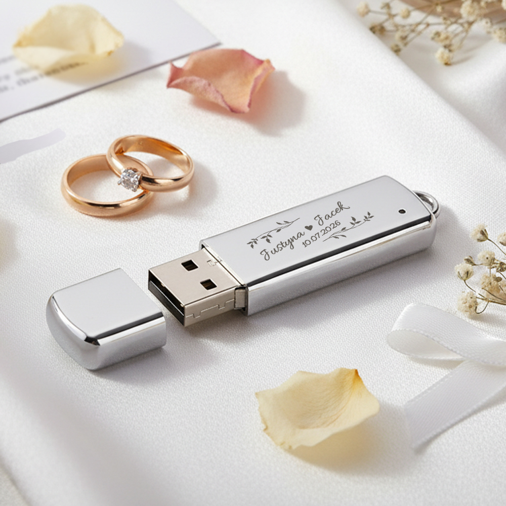 Pendrive Na Zdjęcia  - Prezent Dla Gości, Rodziców - Pamięć Na Zdjęcia z Wesela - Gałązki