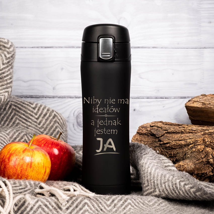 Kubek termiczny z grawerem czarny
