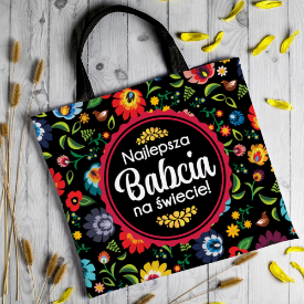 Torba z nadrukiem, prezent dla babci na urodziny