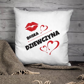 Poduszka z nadrukiem prezent dla dziewczyny