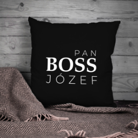Poduszka z nadrukiem, prezent dla Józefa