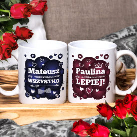 Prezent dla małżeństwa, kubki z nadrukiem