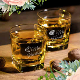 Prezent dla małżeństwa, szklanki na whisky z grawerem