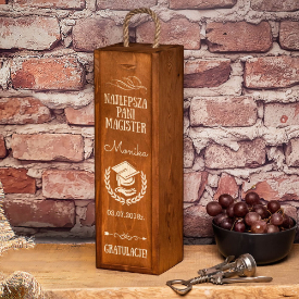 Skrzynka na wino na ukończenie studiów