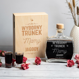 karafka na nalewkę z kieliszkami, prezent dla teściowej