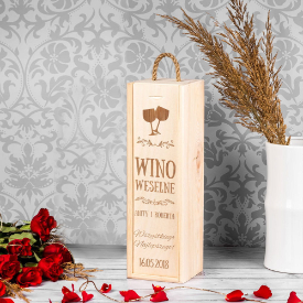 Skrzynka na wino dla Pary Młodej